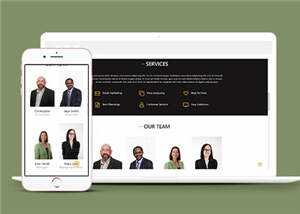 商业贸易服务展示HTML网页模板下载-项目资源网