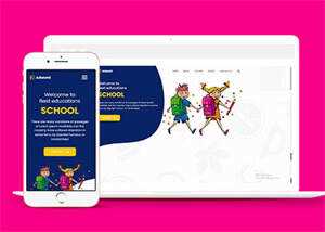 宽屏儿童幼教培训机构网站模板-项目资源网