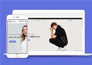 简约时尚服装商城响应式网页模板下载-项目资源网