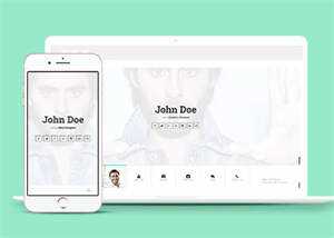 js切换个人简历主页类网站模板-项目资源网