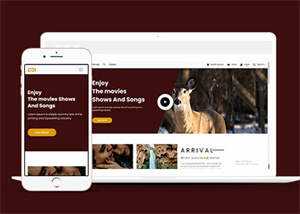 宽屏电影预告片类网站模板下载-项目资源网