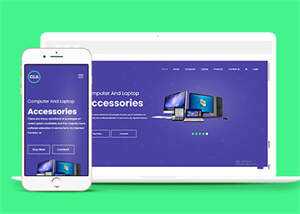 简洁电脑主机配件网站模板下载-项目资源网