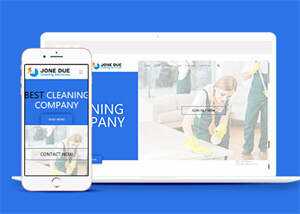 宽屏保洁家政公司网站模板下载-项目资源网