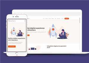 数字产品科技展示响应式网页模板下载-项目资源网