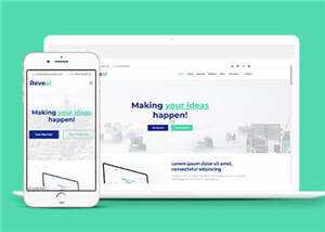 创意商务咨询响应式网页模板-项目资源网