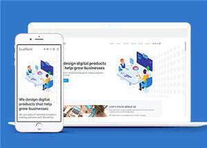 企业商业投资机构自适应网站模板下载-项目资源网