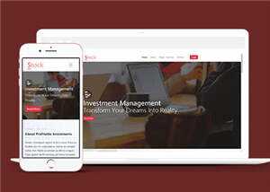 简洁股票金融分析团队HTML网页模板下载-项目资源网