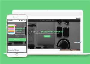 宽屏企业品牌动态展示响应式网站模板下载-项目资源网