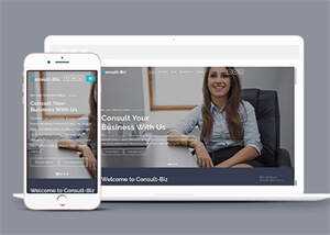 简洁专业投资顾问网站模板下载-项目资源网