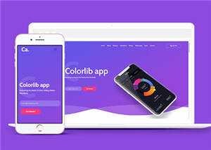 宽屏APP项目展示响应式网页模板下载-项目资源网