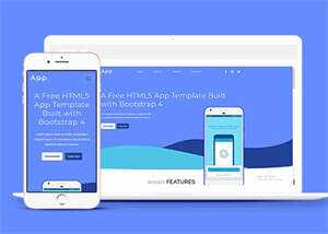 Bootstrap4手机APP网站模板源码-项目资源网