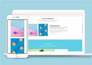 简约创意产品时尚展示响应式网页模板下载-项目资源网