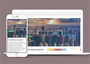 响应式宽屏外墙装修网站模板-项目资源网