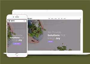 简约创意商业解决方案动态响应式网页模板下载-项目资源网