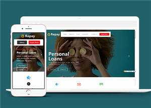 宽屏借贷企业服务响应式网页模板下载-项目资源网