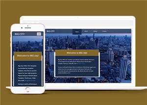 宽屏都市切换介绍响应式网页模板下载-项目资源网