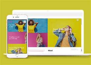 时尚服装展示类网站模板下载-项目资源网