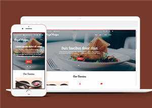 简洁美食餐饮公司网站模板源码下载-项目资源网