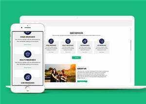 保险公司官方HTML网站模板下载-项目资源网