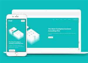 简洁亮绿色商业咨询网站模板下载-项目资源网