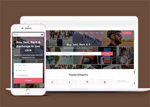 简约型分类商店平台网站模板下载-项目资源网