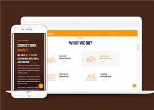 简约工业生产企业网站html模板下载-项目资源网