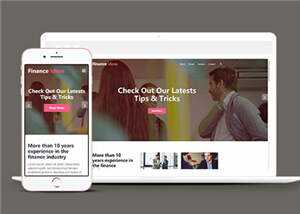 宽屏金融服务公司html模板下载-项目资源网