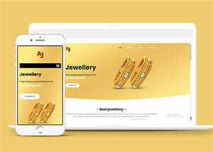 纯金黄金首饰企业网站模板下载-项目资源网