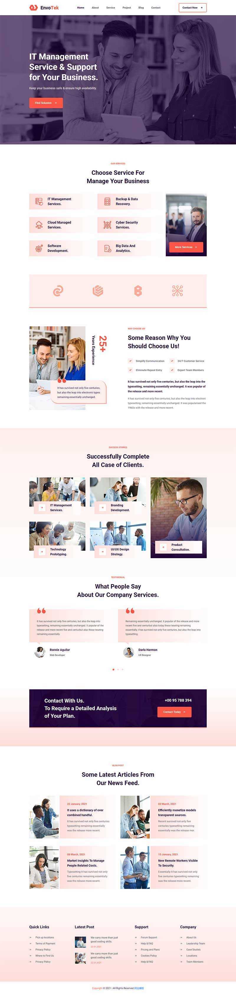 响应式IT软件解决方案公司网页html模板-项目资源网