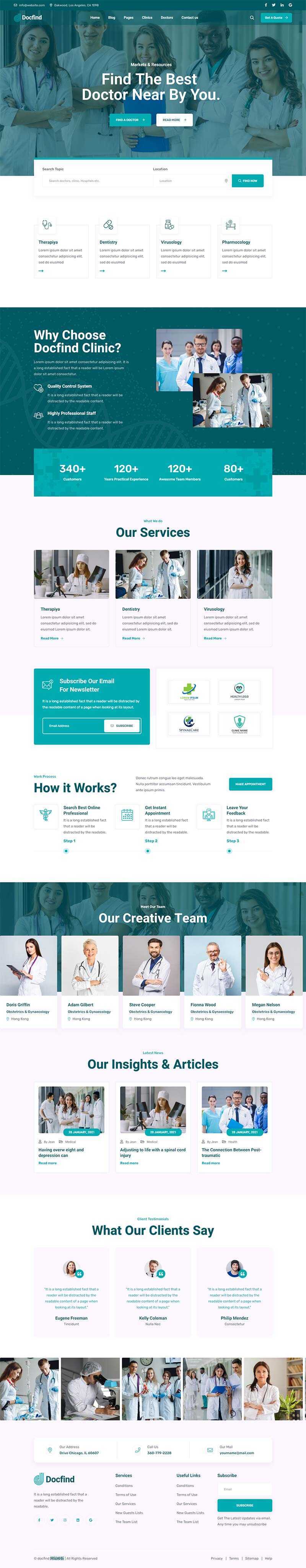 响应式在线医生咨询服务主页HTML模板-项目资源网