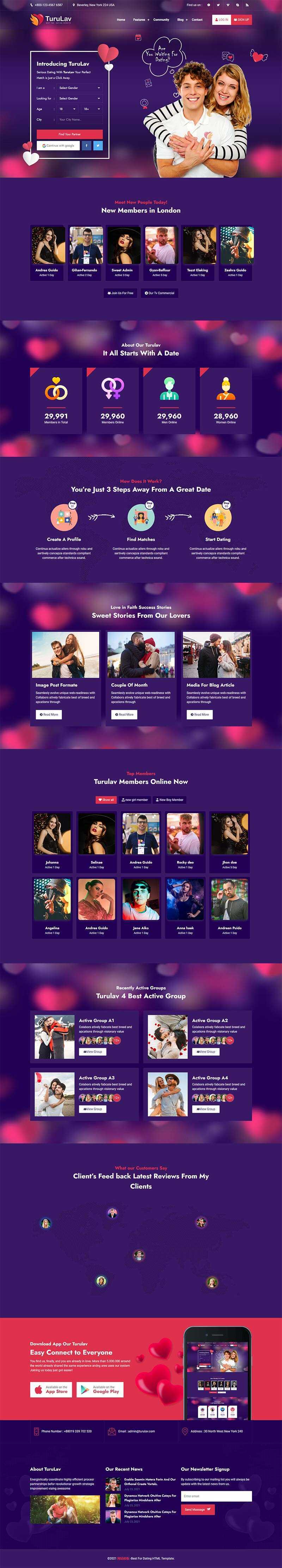 bootstrap交友社交平台响应式网站html模板-项目资源网