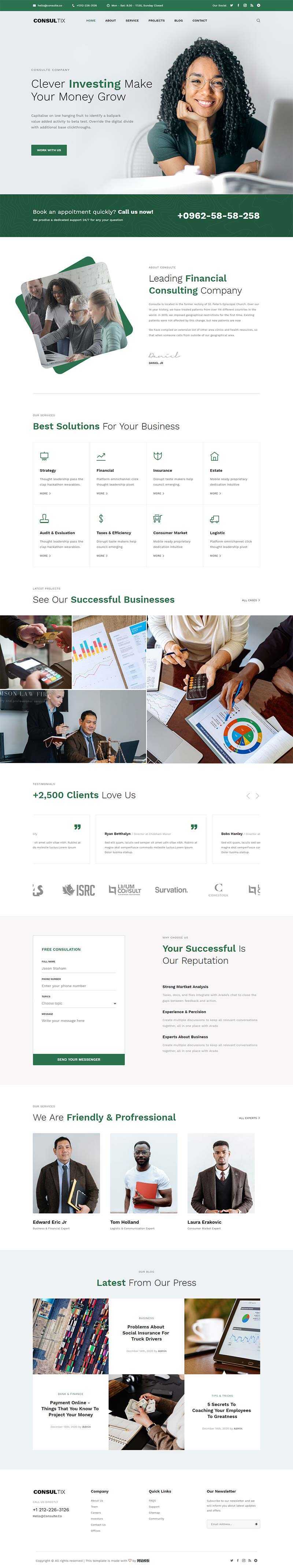 bootstrap创业项目投资公司html5网站模板-项目资源网