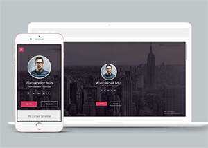 侧边栏导航简历介绍类网站模板-项目资源网