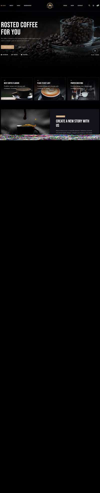 咖啡饮品类销售网站模板-项目资源网