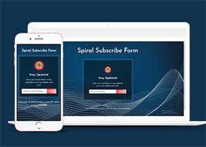 简洁线条背景邮件订阅网站模板-项目资源网