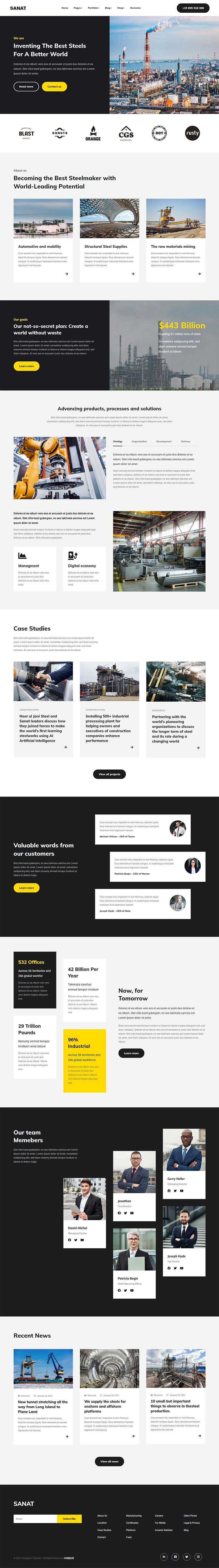 bootstrap重工业集团企业官网html5模板-项目资源网