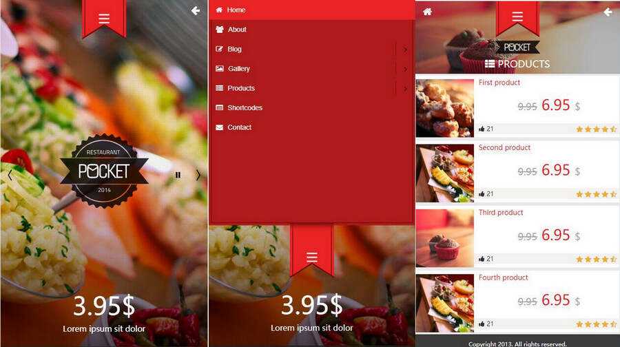 微官网美食订餐HTML5触屏订餐模板源码-项目资源网