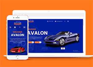 简洁豪华汽车4S店保养网站模板-项目资源网