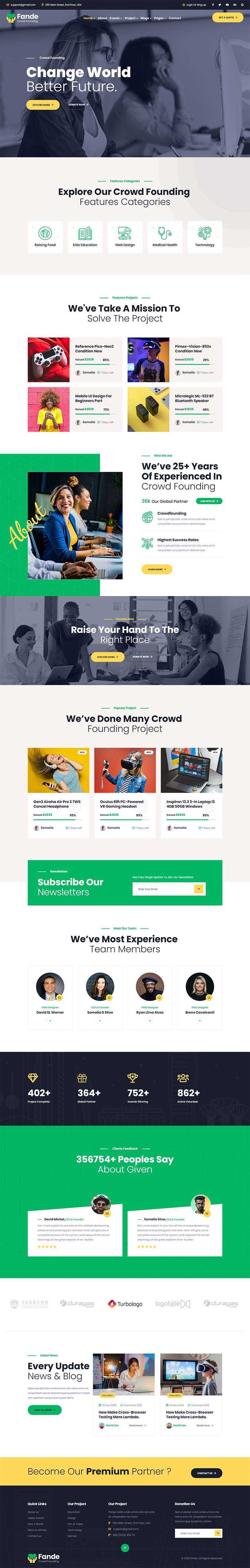 创业投资众筹平台HTML5模板-项目资源网