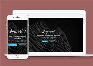 平面设计创意工作室响应式网页模板-项目资源网