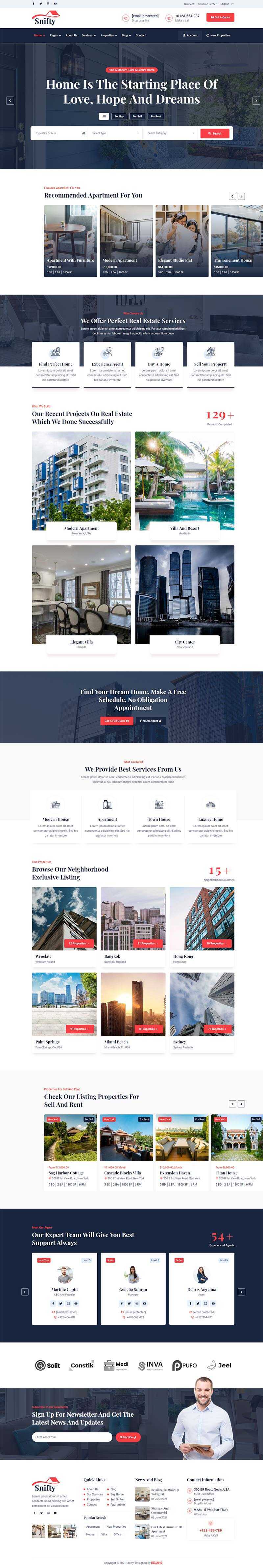 bootstrap5深蓝色房地产信息资讯平台HTML5模板-项目资源网