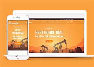 简洁工业生产企业网站模板下载-项目资源网