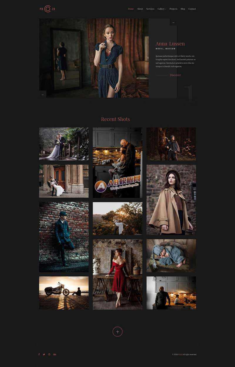 精美摄影作品集网站html模板-项目资源网