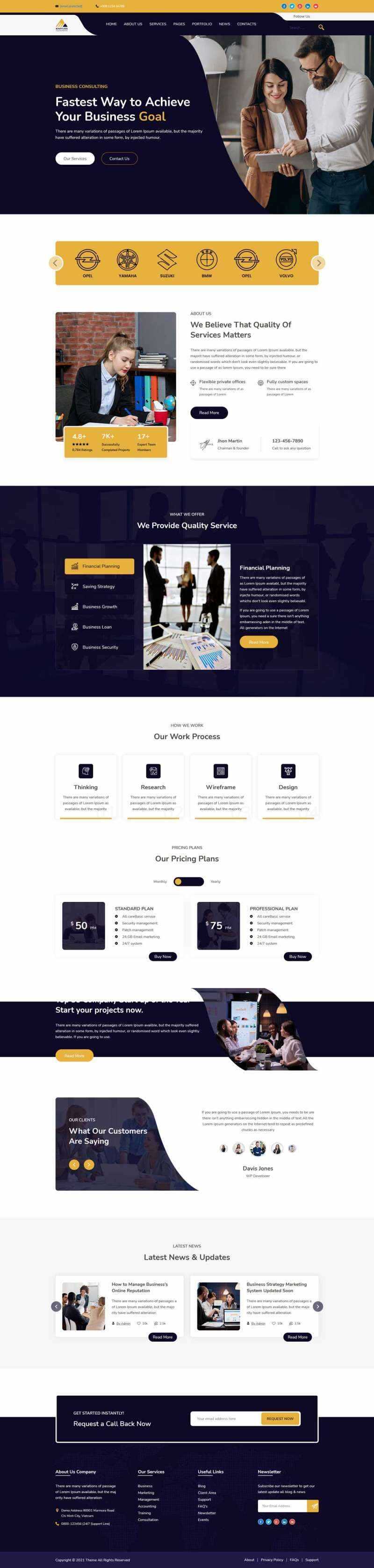 商业方案解决公司网站HTML模板-项目资源网