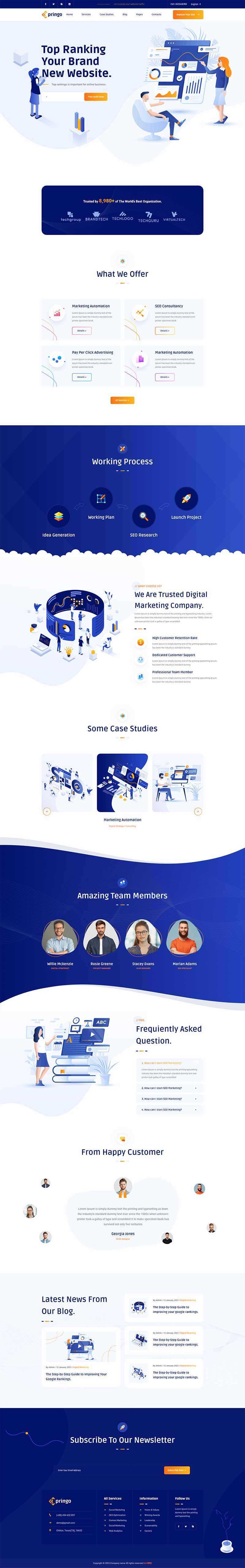 SEO营销咨询服务公司网站html模板-项目资源网