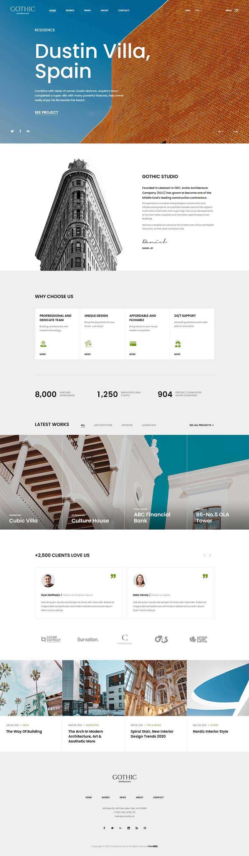建筑施工设计服务公司网站html模板-项目资源网