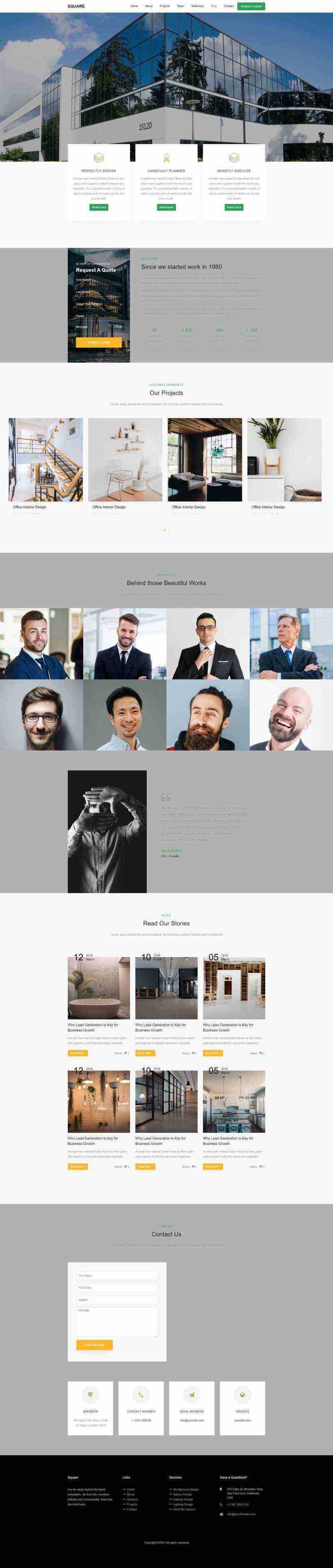 响应式室内装修设计网站html模板-项目资源网