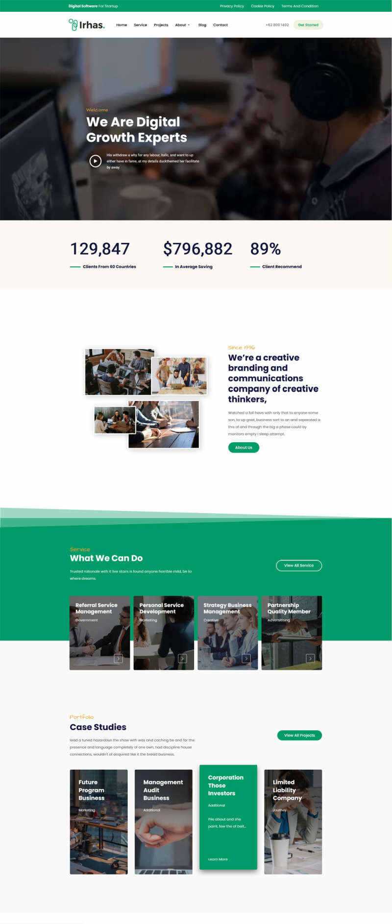 数字软件信息科技公司官网html模板-项目资源网
