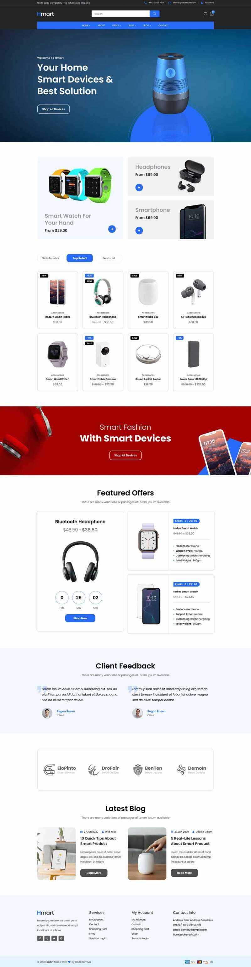 智能数码产品销售商城HTML模板-项目资源网