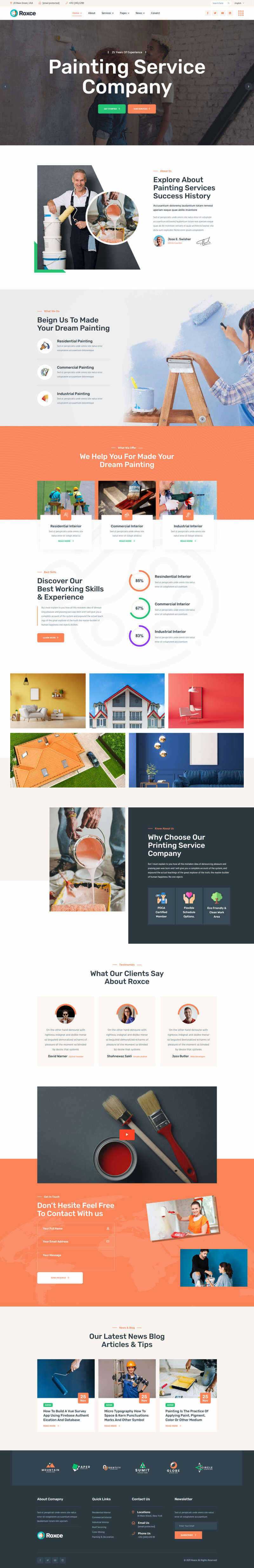 Bootstrap5响应式涂料油漆厂家网站html模板-项目资源网